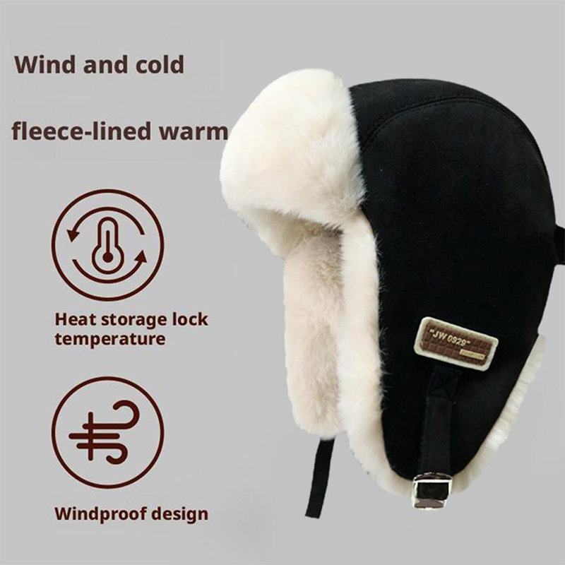 Winter Trapper Hat - 두꺼운 따뜻한 러시아 우샨카 모피 모자