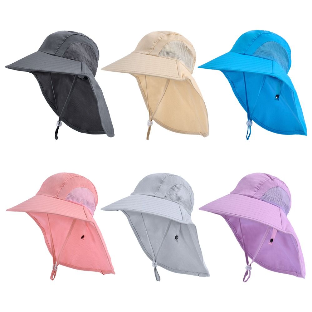Sun Hat Wide Brim - 자외선 차단 어린이용 비치 모자, 남아