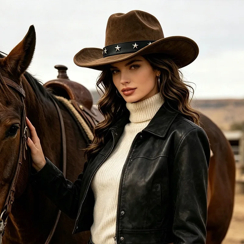 여성용 핫세일 와이드 브림 카우보이 모자 패션 펠트 페 - Fedora Hat Wool 리뷰 및 가격