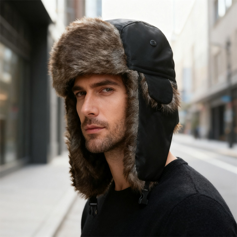 겨울 러시아 우샨카 모자 남성용 밀리터리 스타일 파일럿 - Winter Trapper Hat 리뷰 및 가격