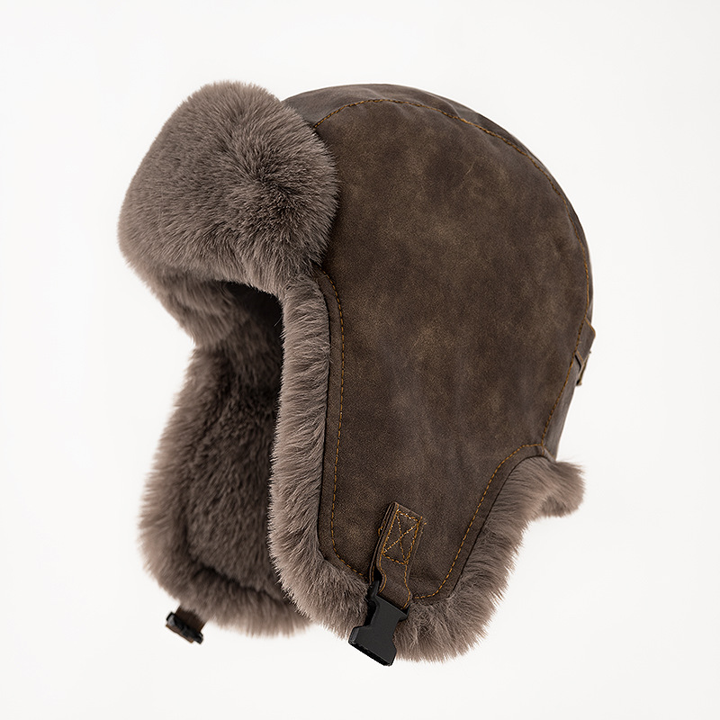남성용 겨울 레트로 가죽 모자 트래퍼 에비에이터 트루퍼 - Trapper Hat Ear Flap 리뷰 및 가격