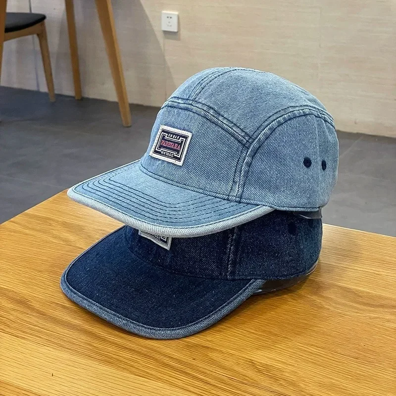 빈티지 플랫 브림 데님 야구 모자 남녀 공용 하라주쿠  - Corduroy Cap 5 Panel 리뷰 및 가격