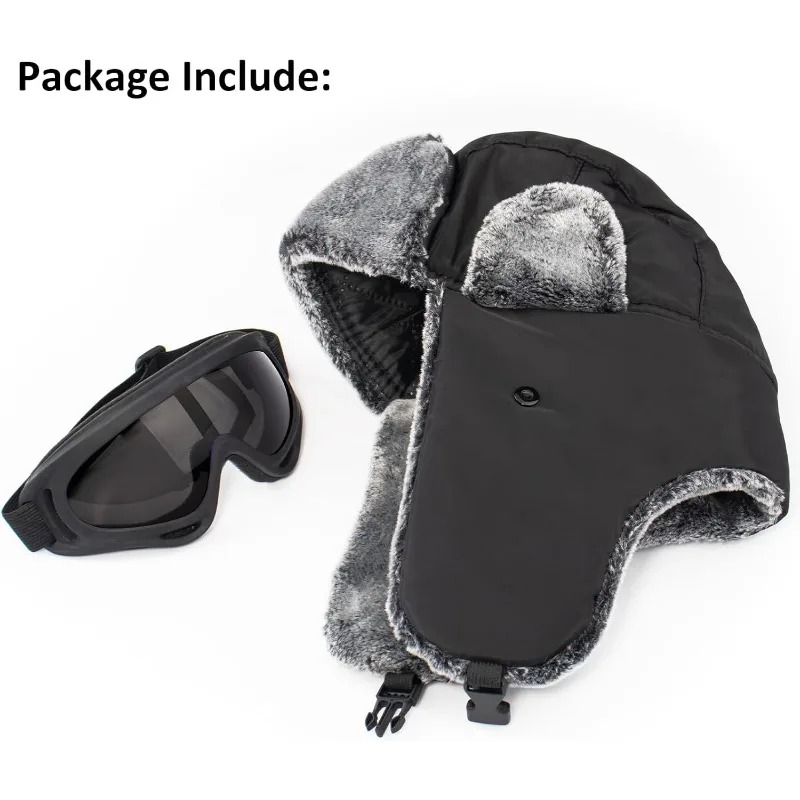 스노우 스키 군용 우샨카 모자 고글 포함 인조 토끼털  - Trapper Hat Ear Flap 리뷰 및 가격