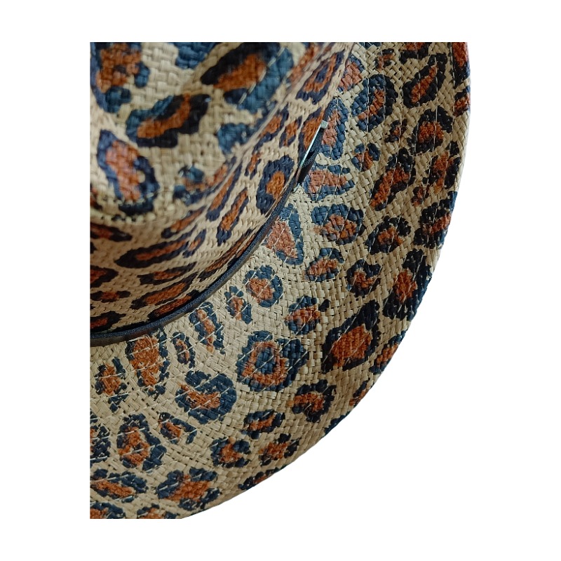 새로운 카우보이 모자 레오파드 프린트 영국식 트릴비 밀 - Cowboy Hat Straw 리뷰 및 가격