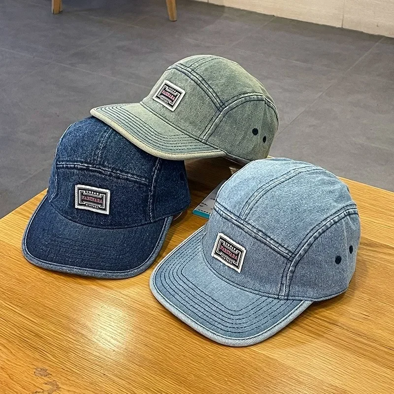 빈티지 플랫 브림 데님 야구 모자 남녀 공용 하라주쿠  - Corduroy Cap 5 Panel 리뷰 및 가격