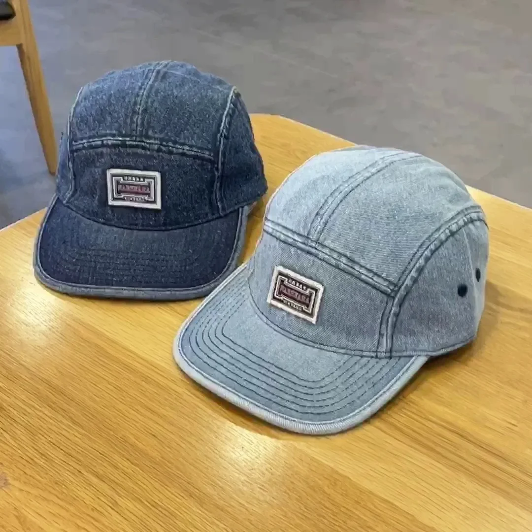 빈티지 플랫 브림 데님 야구 모자 남녀 공용 하라주쿠  - Corduroy Cap 5 Panel 리뷰 및 가격