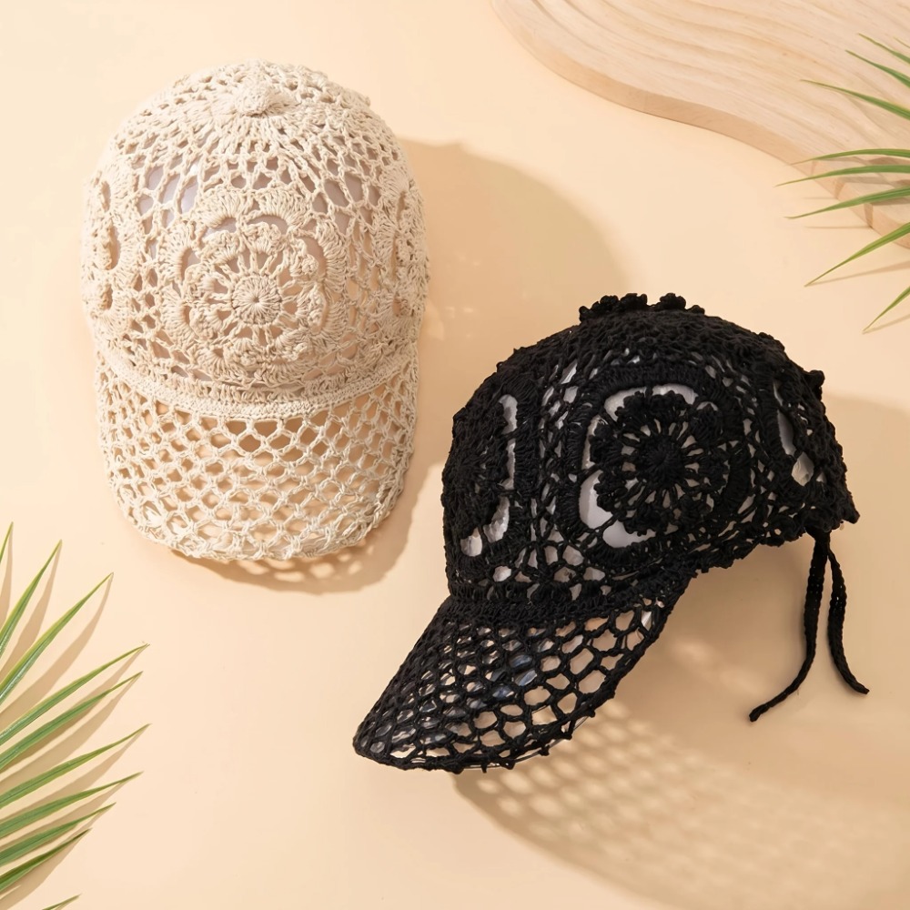 여성용 핸드메이드 크로셰 속이 비치는 야구 모자 통기성 - Baseball Cap Structured 리뷰 및 가격