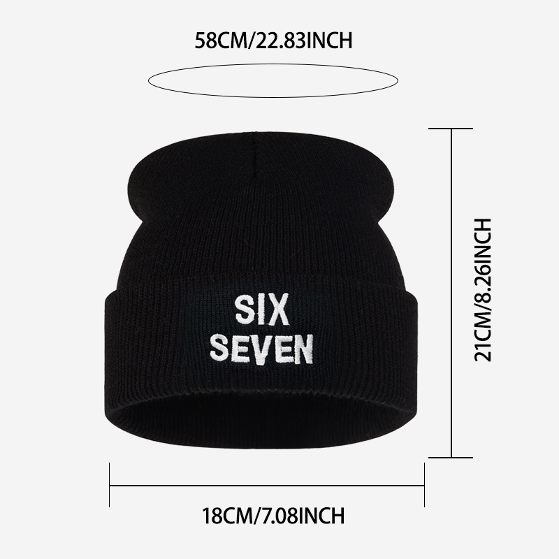 SIX SEVEN 문자 자수 니트 비니, 부드럽고 신축 - Beanie Cuffed Knit 리뷰 및 가격
