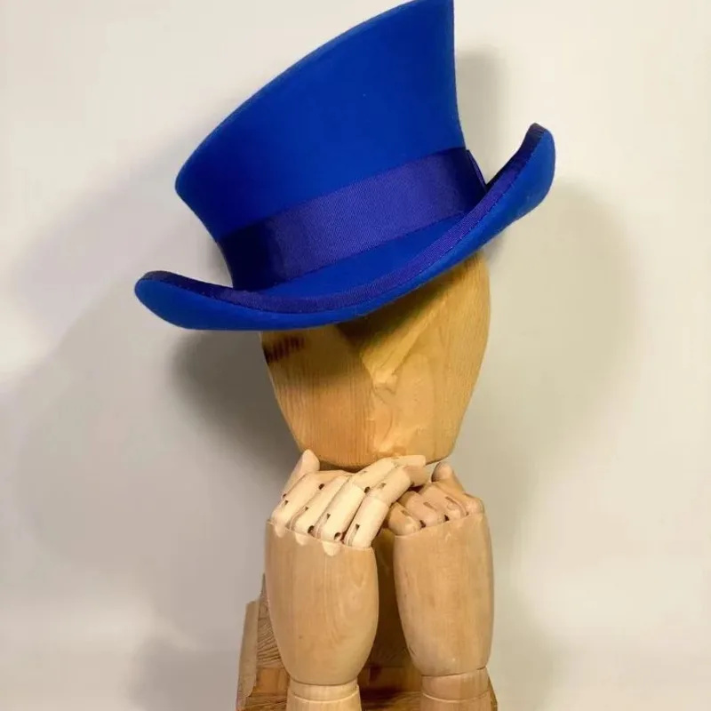 울 펠트 탑햇 블루 리본 페도라 마술사 모자 파티 코스 - Fedora Hat Wool 리뷰 및 가격