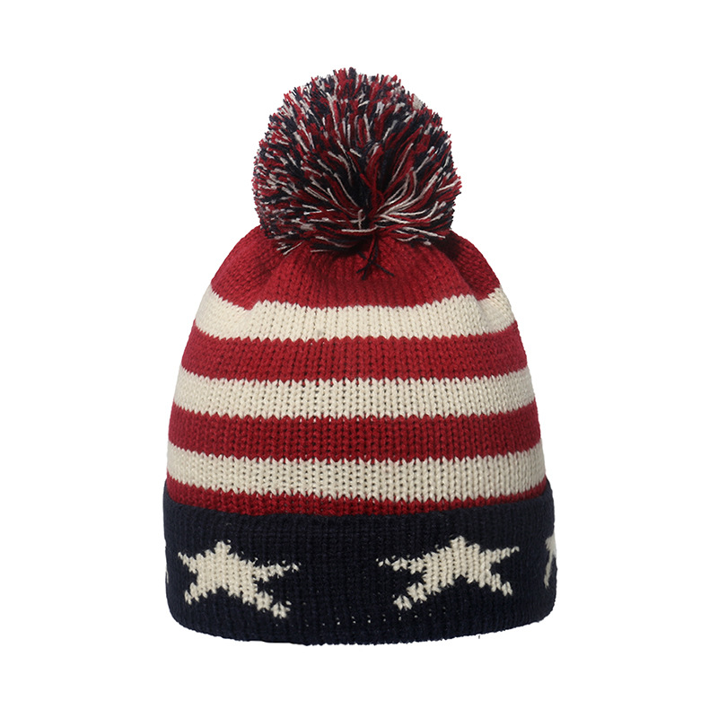 겨울용 비니 모자, 영국/미국 국기 디자인의 따뜻한 니 - Beanie Cuffed Knit 리뷰 및 가격